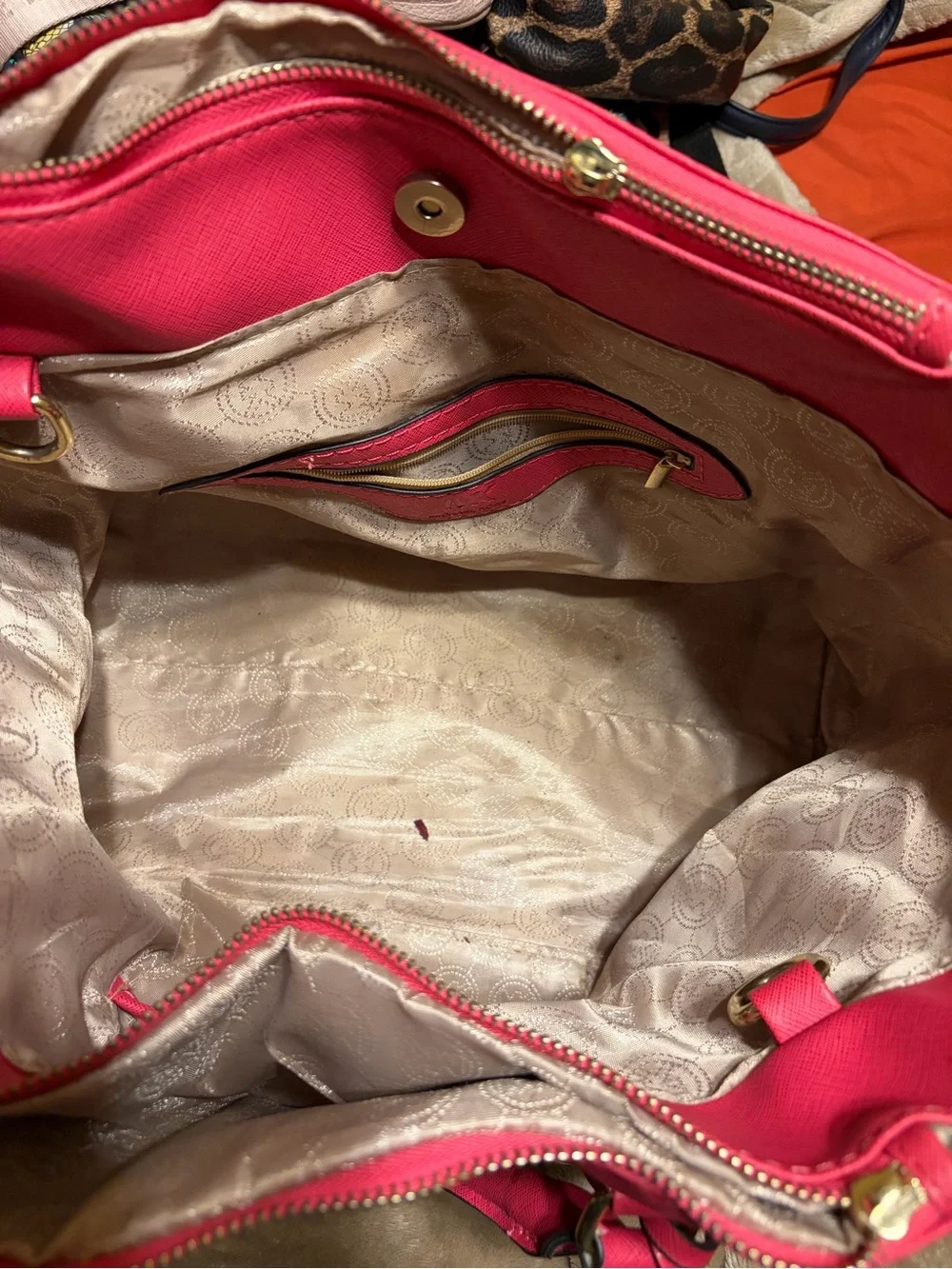 Michael Kors Hot Pink Saffiano Leather Tote
